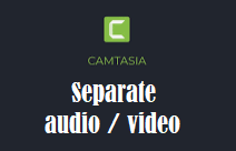 Editing the screencast - separating audio from video