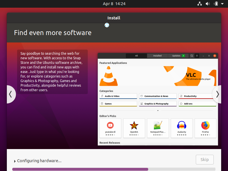 Installing Ubuntu - entering the login information